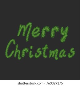 Merry Christmas Pine Letters