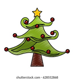 merry christmas pine tree