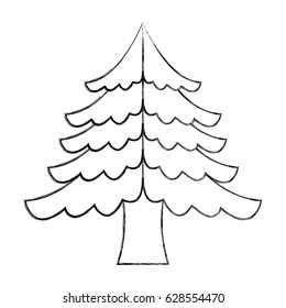 merry christmas pine tree