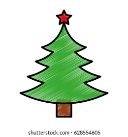 merry christmas pine tree