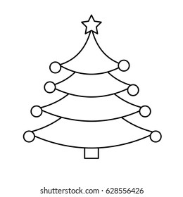 merry christmas pine tree