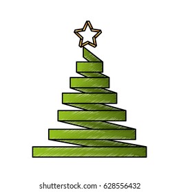 merry christmas pine tree