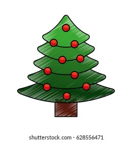merry christmas pine tree