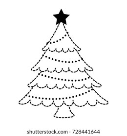 merry christmas pine tree