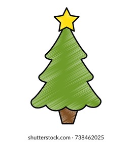 merry christmas pine tree