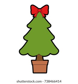 merry christmas pine tree