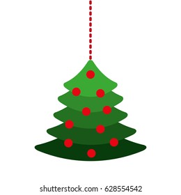 merry christmas pine tree hanging