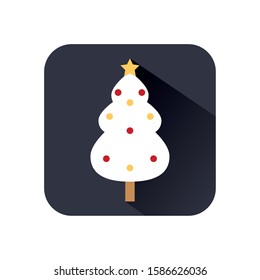 merry christmas pine tree icon vector illustration design