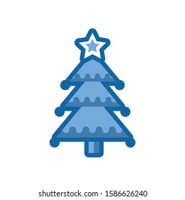 merry christmas pine tree icon vector illustration design