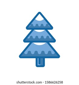merry christmas pine tree icon vector illustration design