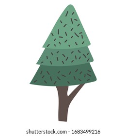 merry christmas pine tree icon vector illustration design
