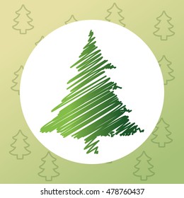 merry christmas pinetree design