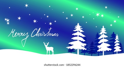 merry christmas polar glow color card 