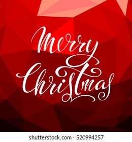 Merry Christmas. Polygon background