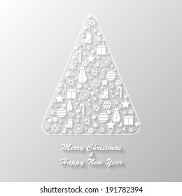 merry christmas postcard