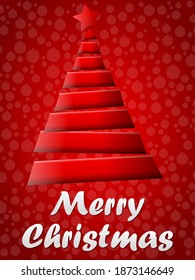 Merry Christmas postcard background. Vector illustration.