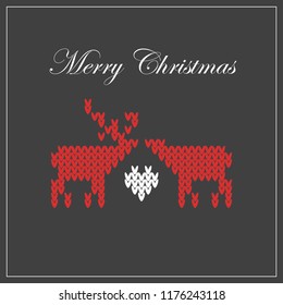 Merry Christmas postcard. Christmas elements for greeting design. Vector.