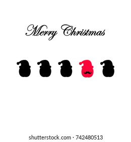 Merry Christmas postcard. Christmas elements for greeting design. Vector.