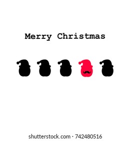 Merry Christmas postcard. Christmas elements for greeting design. Vector.