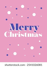 Merry Christmas postcard. Christmas holiday greeting card. Xmas illustration poster. Vector illustration