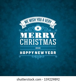 Merry Christmas postcard ornament decoration background. Vector illustration Happy new year message, Happy holidays wish. 