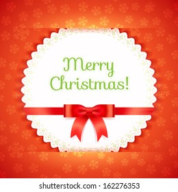 Merry Christmas Postcard. Vector Illustration.