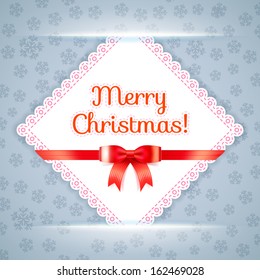 Merry Christmas Postcard. Vector Illustration.
