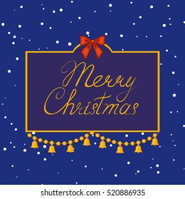 Merry Christmas poster, banner, greeting card. Vector illustration.