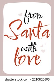 Merry Christmas poster with an inscription on a white background. Vector illustration.
