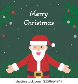 Merry Christmas poster with Santa Claus. Santa Claus. merry christmas vector