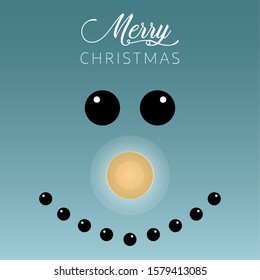 Merry christmas poster with a - Vector