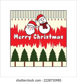 Merry Christmas poster vector art