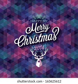 Afiche de "Feliz Navidad". Ilustración vectorial.