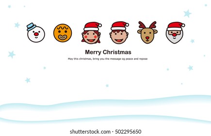 merry christmas Poster. Vector illustration.