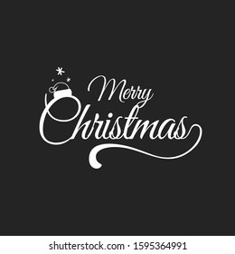 Merry Christmas poster. Merry Christmas vector text. Merry Christmas lettering design card template.