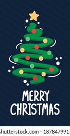 Afiche navideño. Feliz texto vectorial de Navidad. Plantilla de tarjeta de diseño de letras navideñas de Feliz.