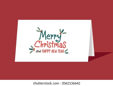 Merry Christmas poster. Merry Christmas vector text. Merry Christmas lettering design card template.