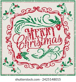 Merry Christmas poster wallpaper seamless