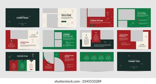 Merry Christmas PowerPoint Presentation Slide Template Design