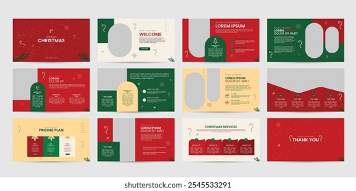 Merry Christmas PowerPoint Presentation Slide Template Design