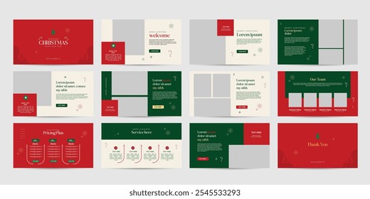 Merry Christmas PowerPoint Presentation Slide Template Design