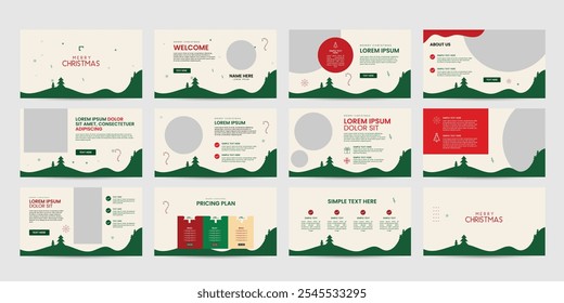 Merry Christmas PowerPoint Presentation Slide Template Design