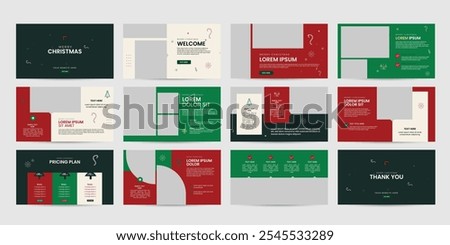 Merry Christmas PowerPoint Presentation Slide Template Design