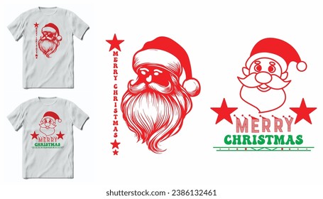 Merry Christmas print t-shirt design 