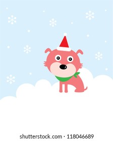 merry christmas puppy card