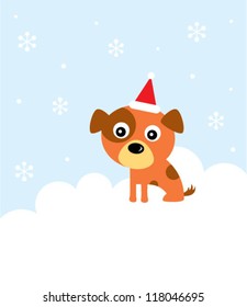 merry christmas puppy card