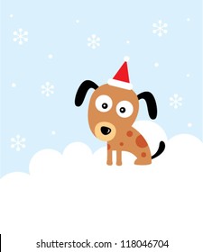 merry christmas puppy card