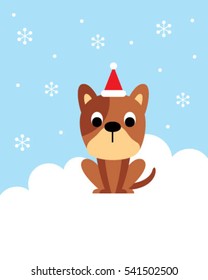 merry christmas puppy card