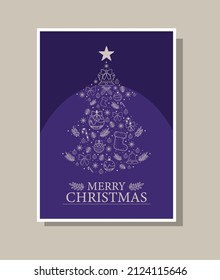 merry christmas purple elegant style