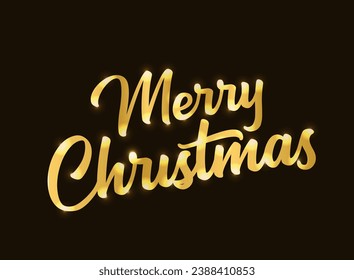 Merry Christmas quote for card. Hand drawn modern calligraphy . Vector illustration of handwritten lettering